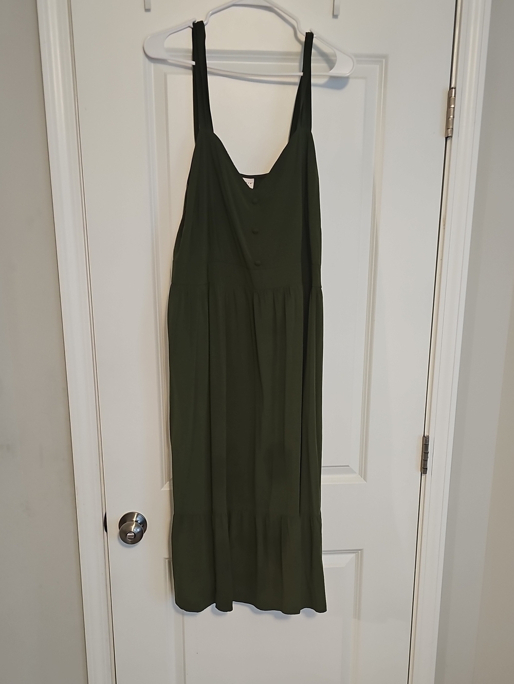 Olive Green Women's Sundress - Classic Sleeveless Summer Dress